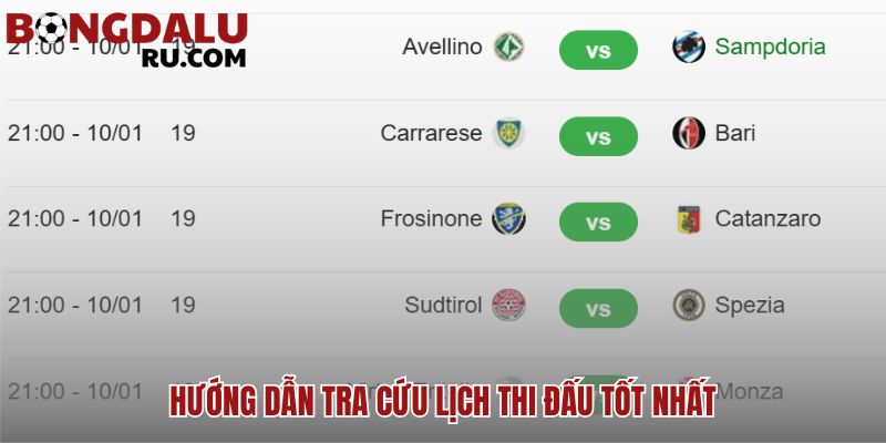 Hướng dẫn tra cứu lịch thi đấu nhanh bằng bộ lọc thông minh